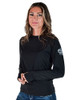 Black Long Sleeve Cooling Breathe Tee Lightweight High Stretch
