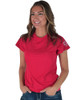 Red Short Sleeve Cooling Breathe Tee Lightweight High Stretch