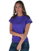 Purple Short Sleeve Cooling Breathe Tee Lightweight High Stretch