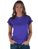 Purple Short Sleeve Cooling Breathe Tee Lightweight High Stretch