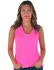 Hot pink Cooling Breathe Racerback Tank Top Lightweight High Stretch