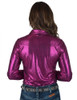 Fushia Pink Holographic Pullover Button Up Midweight & Medium Stretch