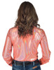 Peach Mist Holographic Pullover Button Up lightweight medium stretch