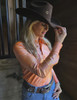 Peach Mist Holographic Pullover Button Up lightweight medium stretch