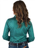 Turquoise Mist Holographic Pullover Button Up lightweight medium stretch