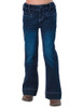 Girls Purple Bootstitch Trouser