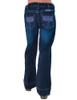 Girls Purple Bootstitch Trouser