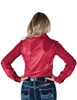 Red Shimmer inside lined with black satin Pullover Button Up