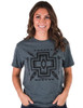 Aztec print on Dark Grey Unisex T-Shirt