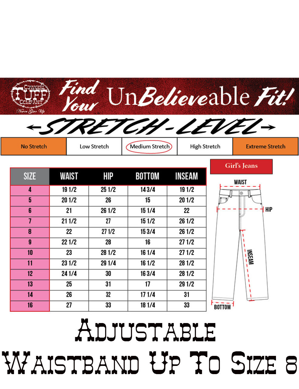 Girl's Trouser Cowgirl Tuff Company - Main Image