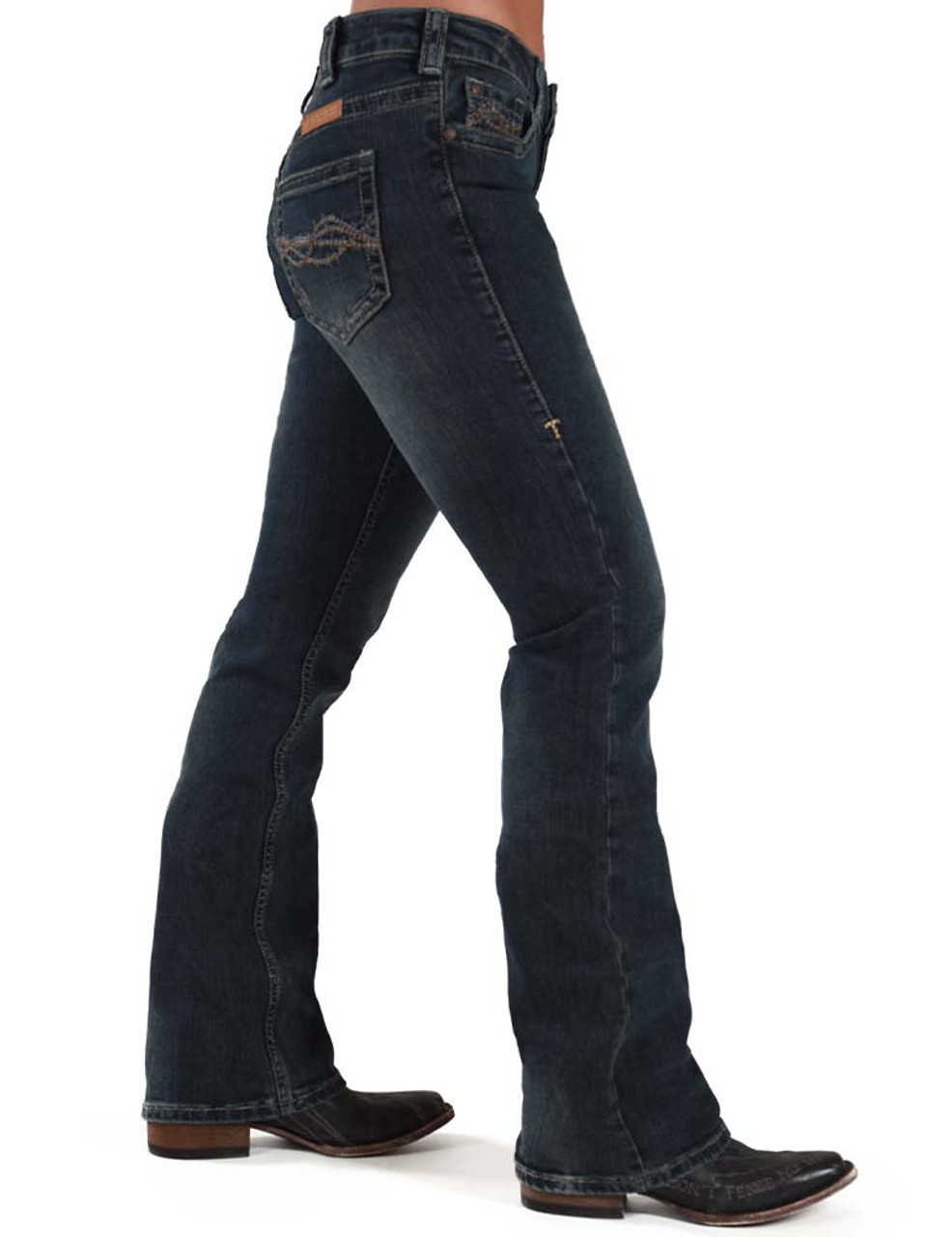 High Rise Bootcut w/Pinched Seam Detail Jeans