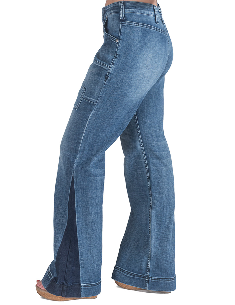 Hippie Chick Bell Bottom Jeans / bell bottom jeans/ two toned