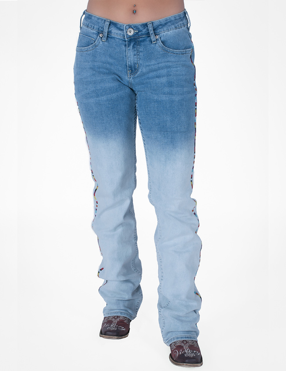  IEPOFG Women Casual Low Waist Cowboy Denim Jeans Solid
