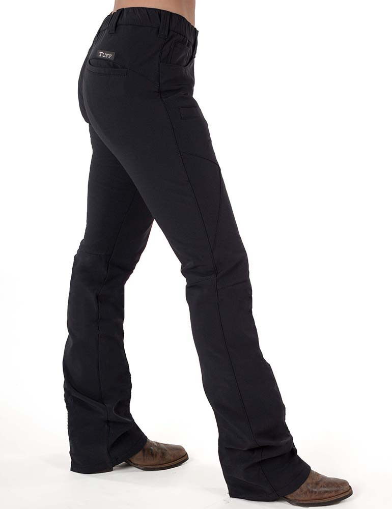 Work Hard Play Hard Black Cowgirl Tuff Tuff Jeans