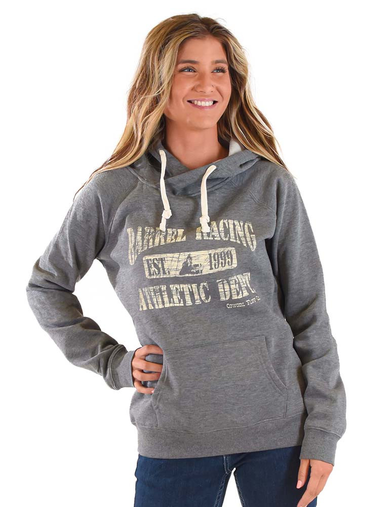 Barrel Racing Athletic Print JUNIOR Fit Hooded Sweatshirt
