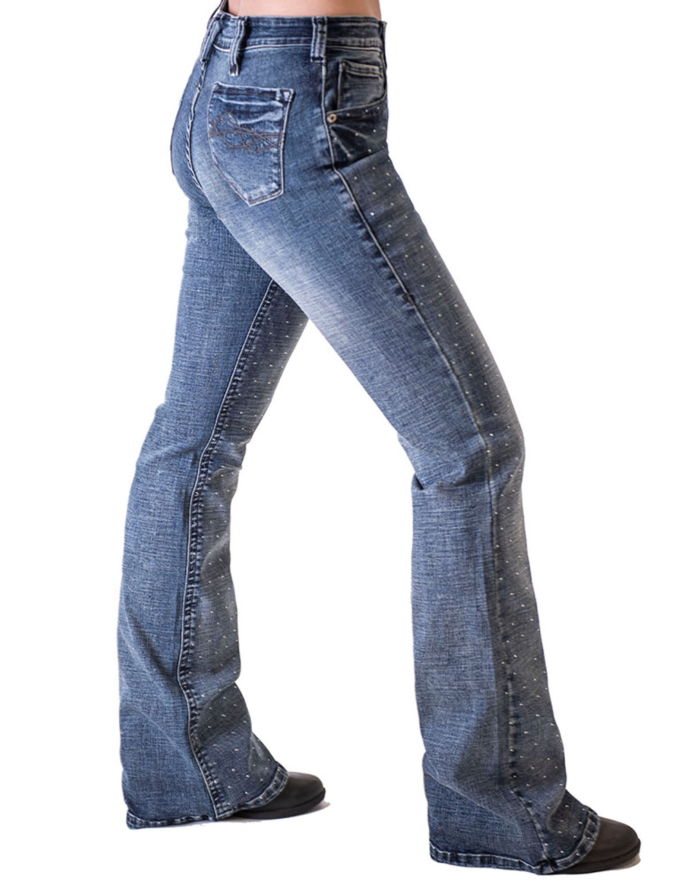 Bling Bootcut Cowgirl Tuff Tuff Jeans - Main Image