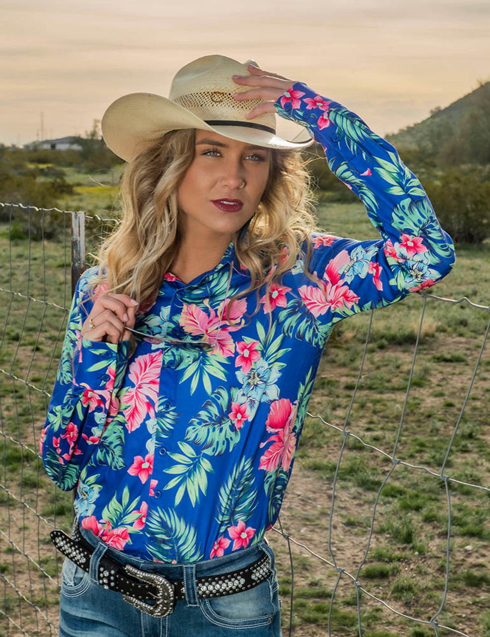 Cowgirl Tuff Aztec Women's Button Shirt