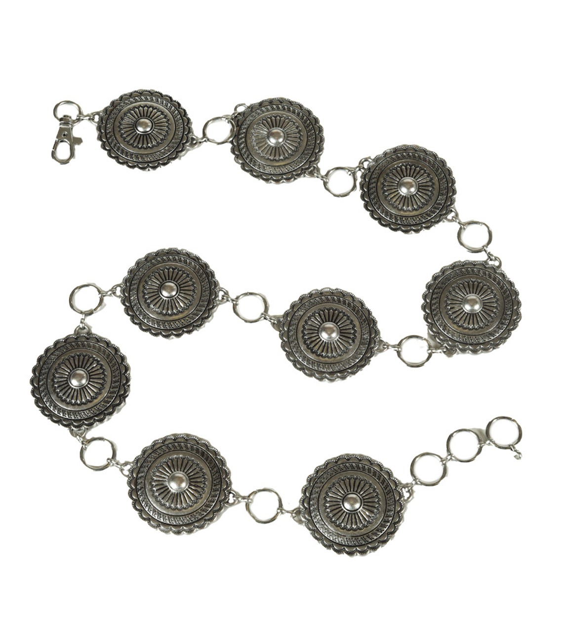 小物 VintageWorks concho belt(33in) Item #885Z- Lg Heavy Vintage Navajo Bisbee Turquoise Silver