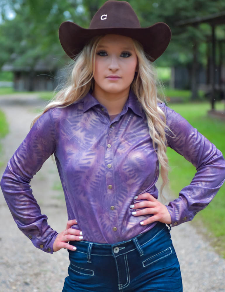 Pullover Button Up (Purple With Copper Shimmer Lightweight Pullover Button Up (Purple With Copper Shimmer Lightweight