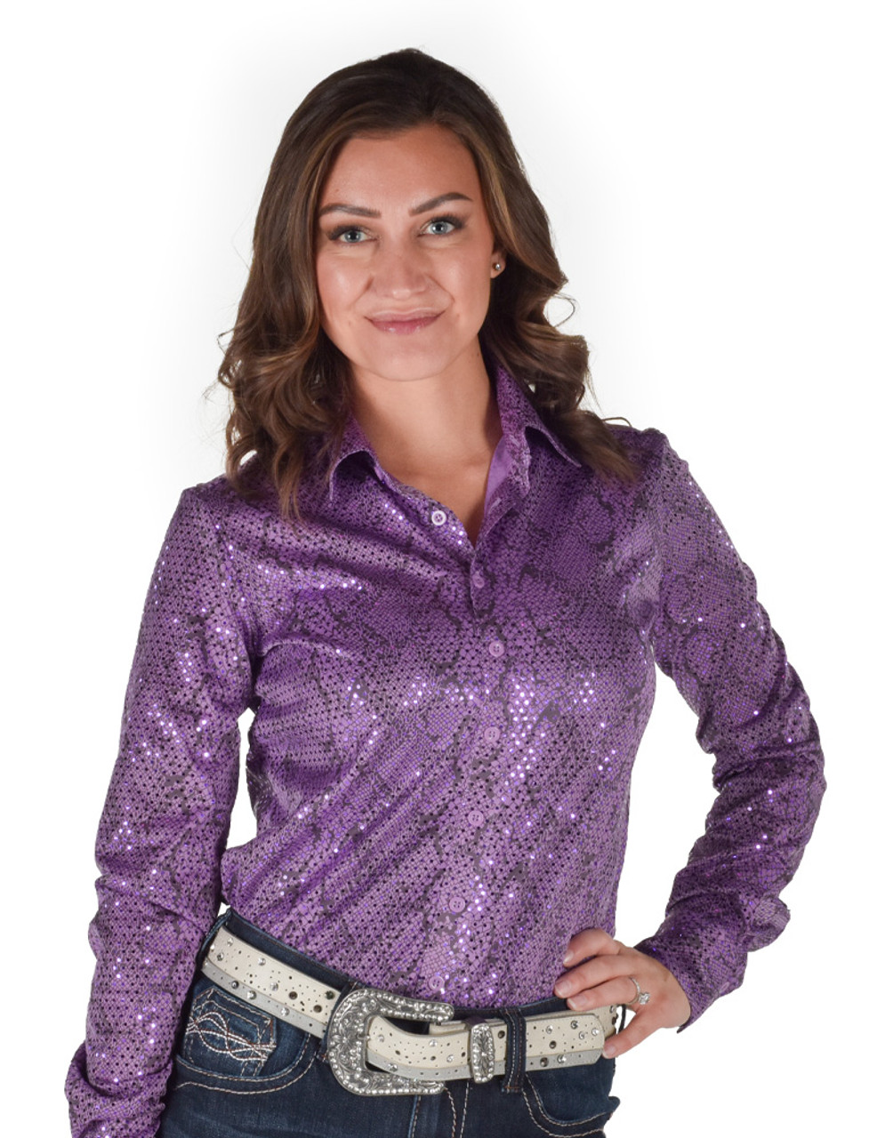 【U LAN】Molly Layered Button Long Sleeve Women's Gray Double-Layer Look Long Sleeve Top | ME+EM