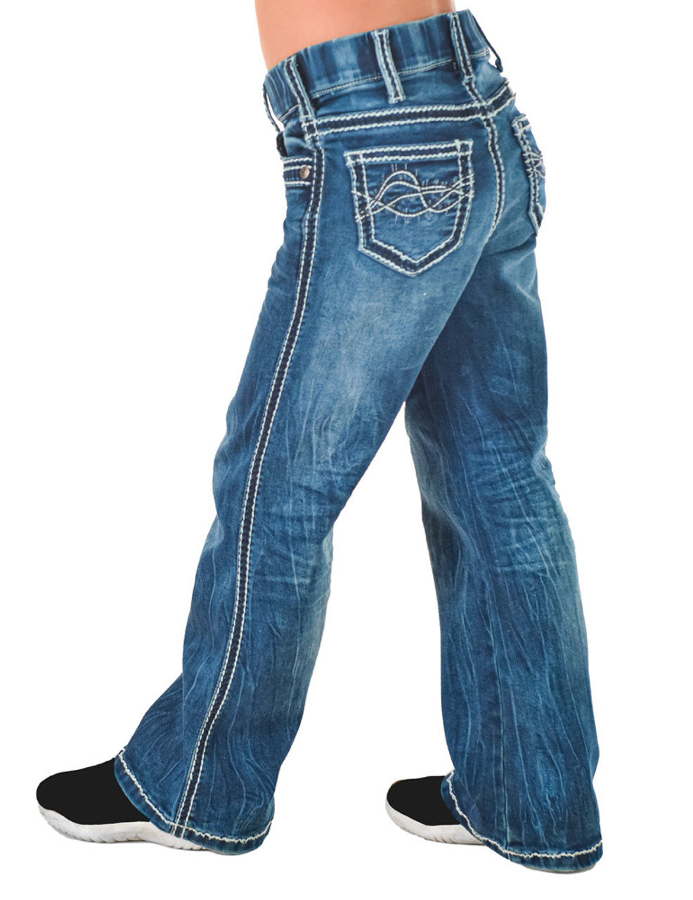Girls Pull-on Hurricane Bootcut - Cowgirl Tuff Co. & B. Tuff