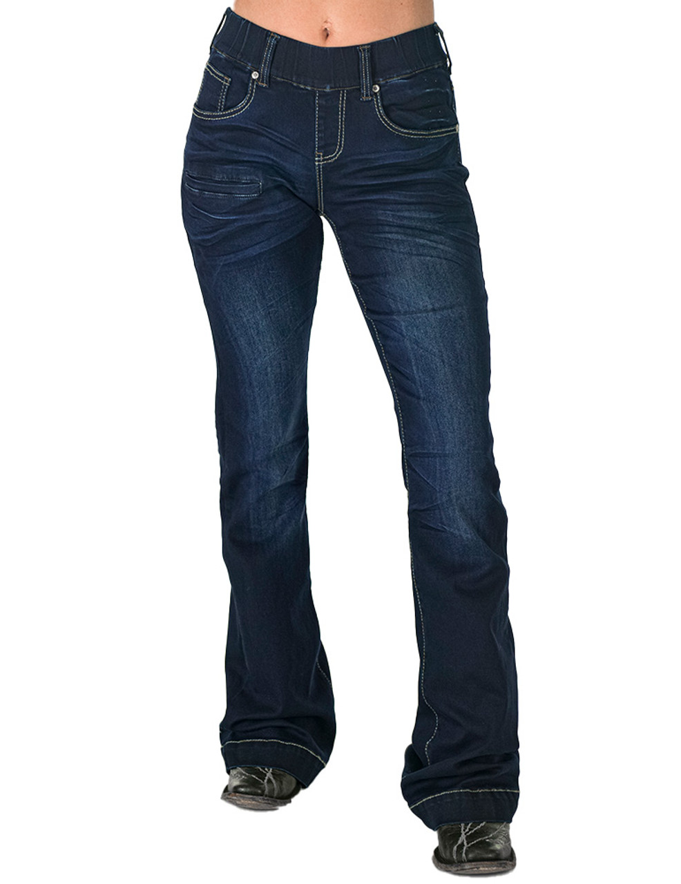 【DEARMINE】Tefford Dart Slacks Pull-On Dark DFMI Trouser