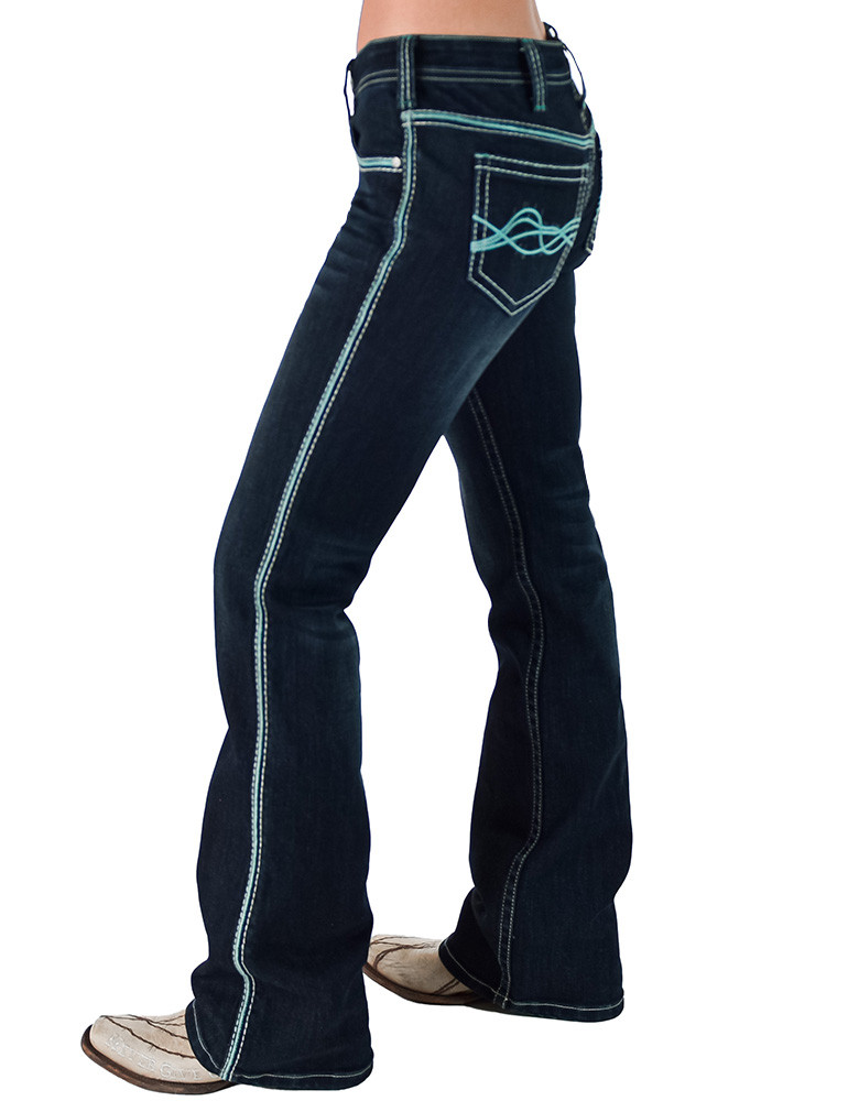 Turquoise DFMI Dark - Cowgirl Tuff Co. & B. Tuff Jeans