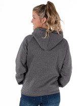 Floral Longhorn Skull Print Junior Hooded Sweatshirt (Grey)