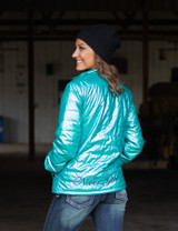 Jacket (Turquoise Mid-weight With Black Embroidery Logos) Jacket (Turquoise Mid-weight With Black Embroidery Logos)