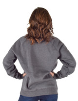 Sweat Dries White Print Unisex Crew Neck (Charcoal)