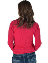 Red Long Sleeve Cooling Breathe Tee Lightweight High Stretch