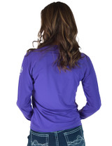Purple Long Sleeve Cooling Breathe Tee Lightweight High Stretch