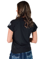 Black Short Sleeve Cooling Breathe Tee Lightweight High Stretch