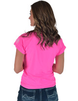 Hot Pink Short Sleeve Cooling Breathe Tee Lightweight High Stretch