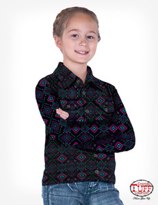 Black Aztec jersey pullover button up Black Aztec jersey pullover button up