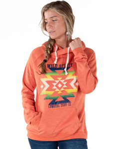 Wild Spirit Multi color print JUNIOR FIT hooded sweatshirt (tangerine) Wild Spirit Multi color print JUNIOR FIT hooded sweatshirt (tangerine)