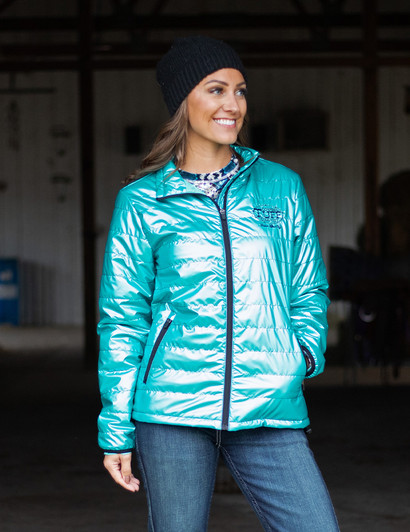 Jacket (Turquoise Mid-weight With Black Embroidery Logos) Jacket (Turquoise Mid-weight With Black Embroidery Logos)