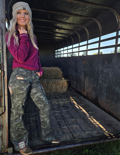 Patched Camo Pull-On Trouser