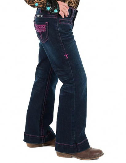 Girls Pink BootStitch Trousers