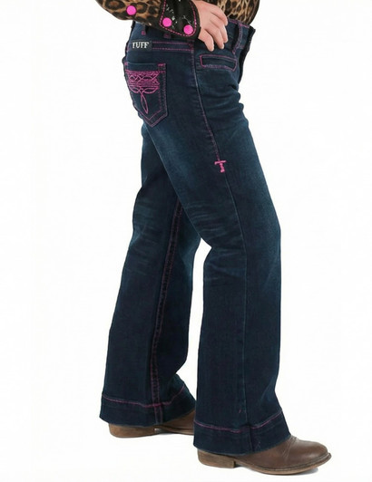 Girls Pink BootStitch Trousers