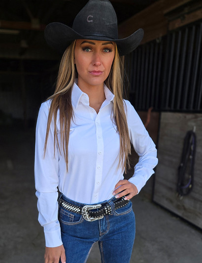 White Waterproof Pullover Button Up Lightweight Medium Stretch