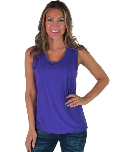 Purple Cooling Breathe Racerback Tank Top Lightweight High Stretch