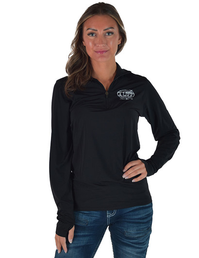 Black Breathe 1/4 Cadet Zip Cooling Breathe Lightweight High Stretch