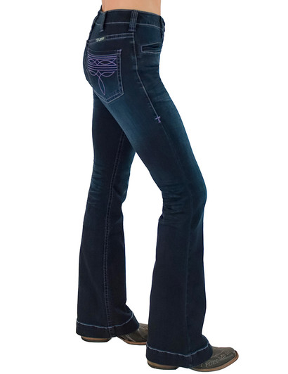 Purple Bootstitch Trousers