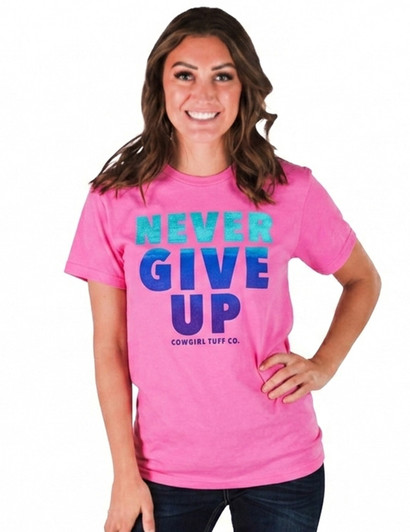 Never Give Up print on Unisex T-Shirt