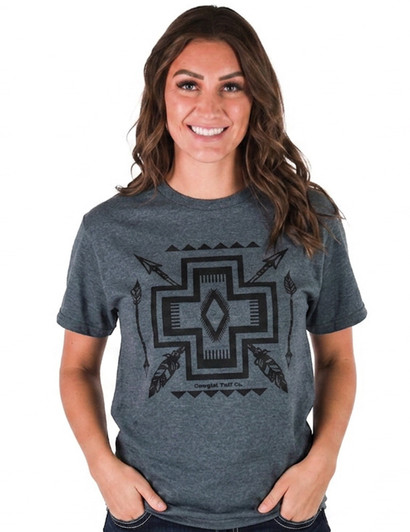Aztec print on Dark Grey Unisex T-Shirt