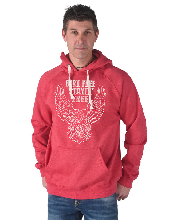 Born Free Print Unisex Hooded Sweatshirt (Red)