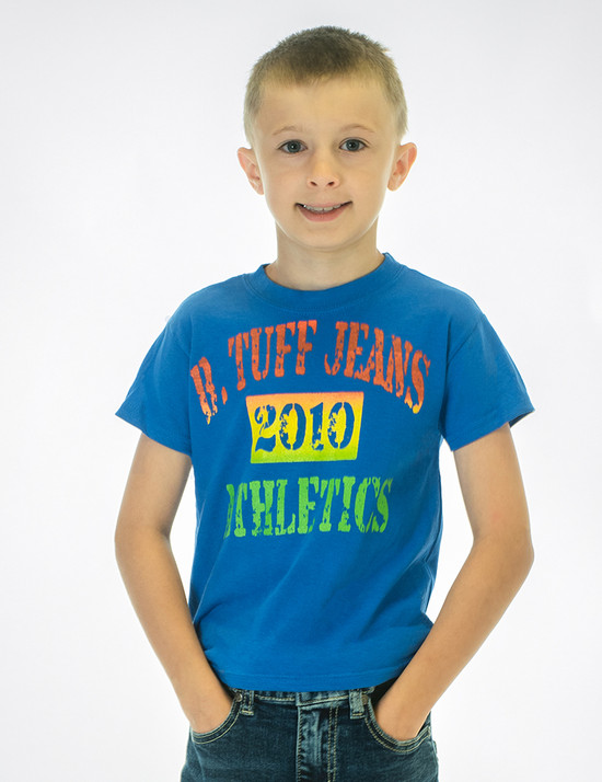 Boy's Crewneck Tee with B. Tuff Athletics Print