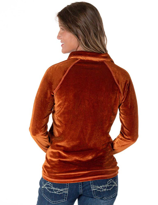 Quarter-Zip Cadet Sweatshirt (rust velvet)