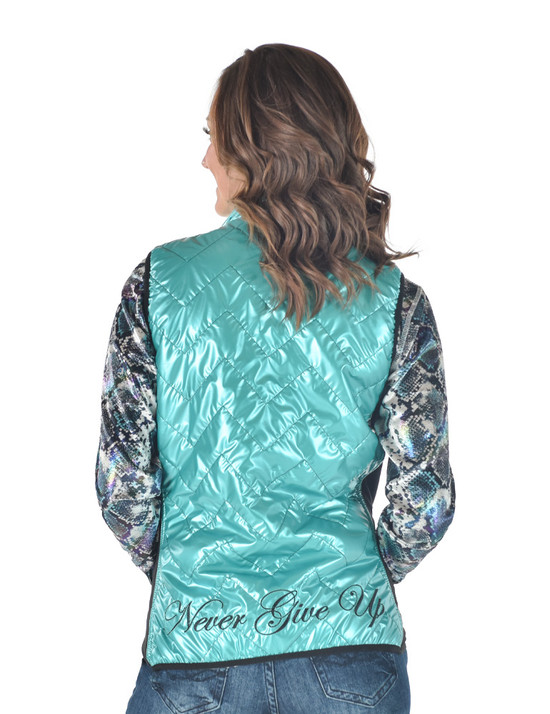 Vest (Turquoise  Mid-weight With Black Embroidery Logos)